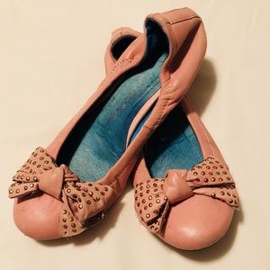 Jeffrey Campbell Pink Bow Flats with studs